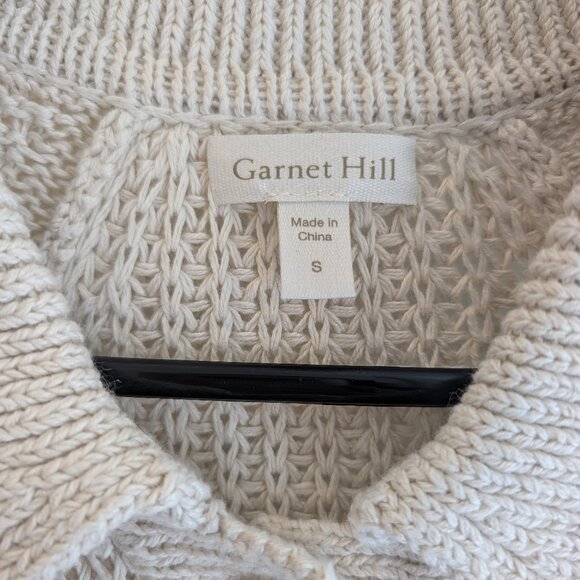Garnet Hill Classic Cardigan – S Cream - Picture 3 of 8